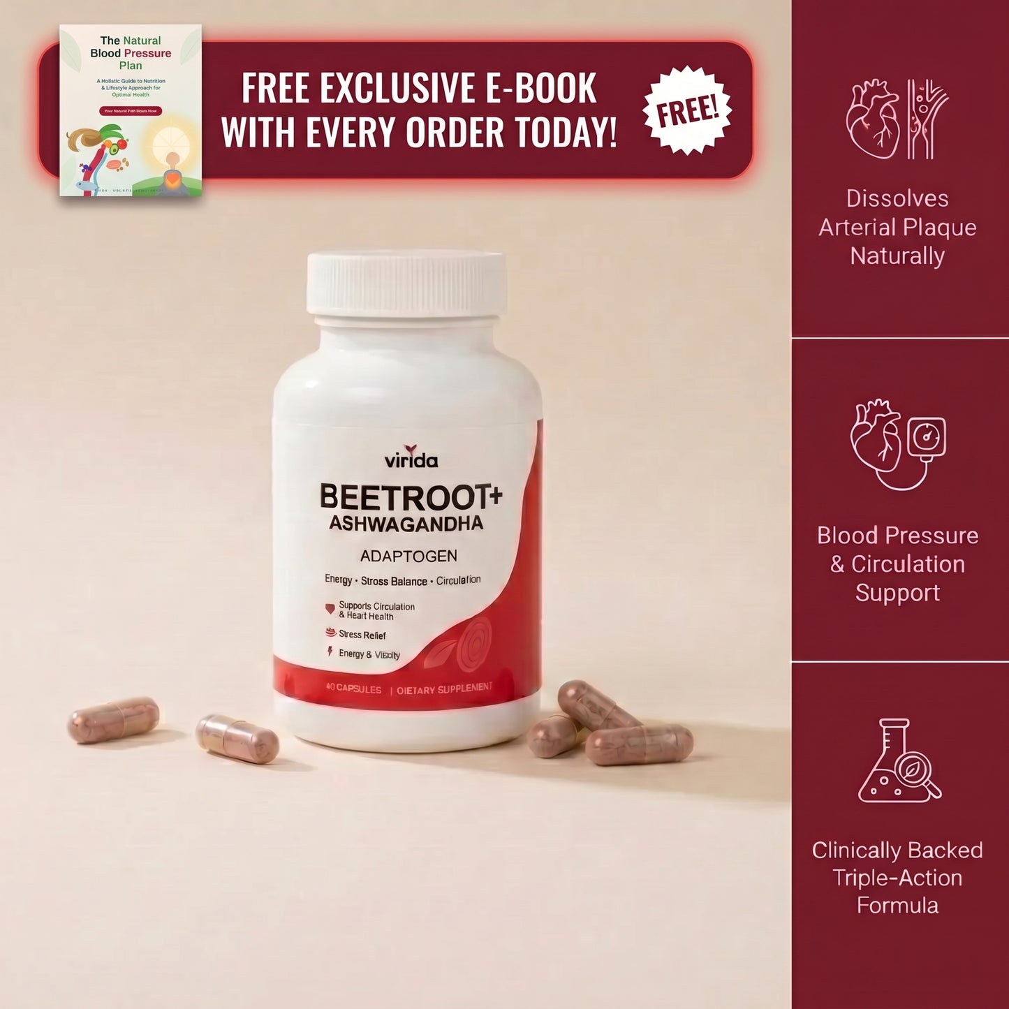 Beetroot Adaptogen Capsules (1,000mg)